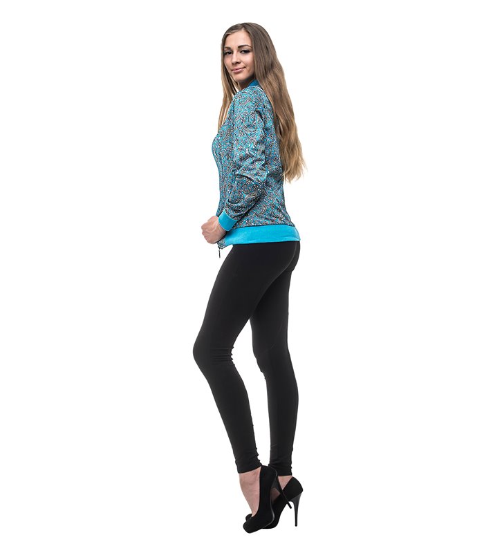 Damen Übergangs Jacke Paisleymuster Damenjacke Kurz Sommerjacke