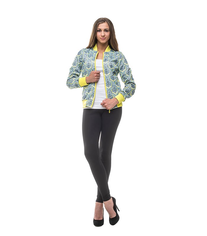 Damen Übergangs Jacke Paisleymuster Damenjacke Kurz Sommerjacke