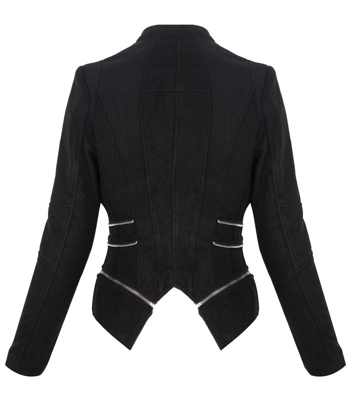 Damen Biker Jacke Sommer Übergangs Stoff Jacket
