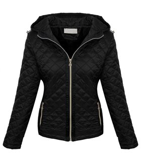 Damen Steppjacke mit Kapuze D-383   