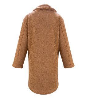 Designer Damen Winter Mantel Jacke Reverskragen Winterjacke Teddy-Fleece D-403