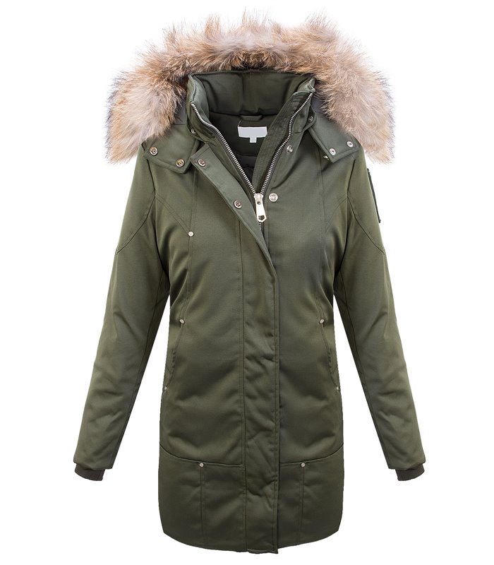 Damen Winter Jacke Parka Damenmantel Kapuze Echtpelz D-410