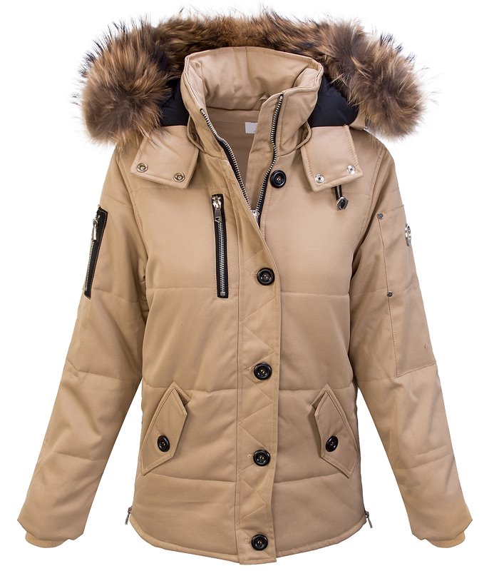 Damen Winter Jacke Parka Outdoorjacke Echt-Pelz D-411