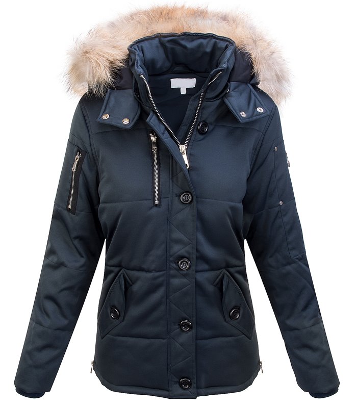 Damen Winter Jacke Parka Outdoorjacke Echt-Pelz D-411