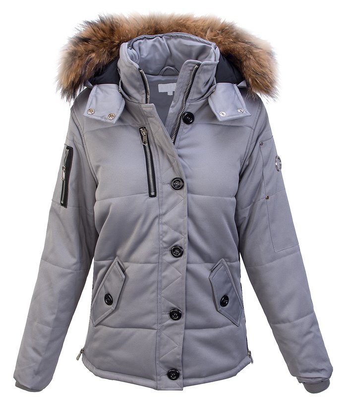 Damen Winter Jacke Parka Outdoorjacke Echt-Pelz D-411