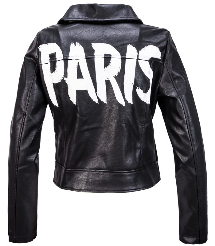 Damen Kunstlederjacke mit Print D-414