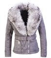 Damen Kunstfell Jacke Teddyfell Futter D-417