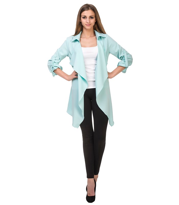 Damen Blazer mit Wasserfallkragen D-42