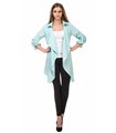 Damen Wasserfall Blazer Mäntel Lang Wasserfallausschnitt Damenjacke 