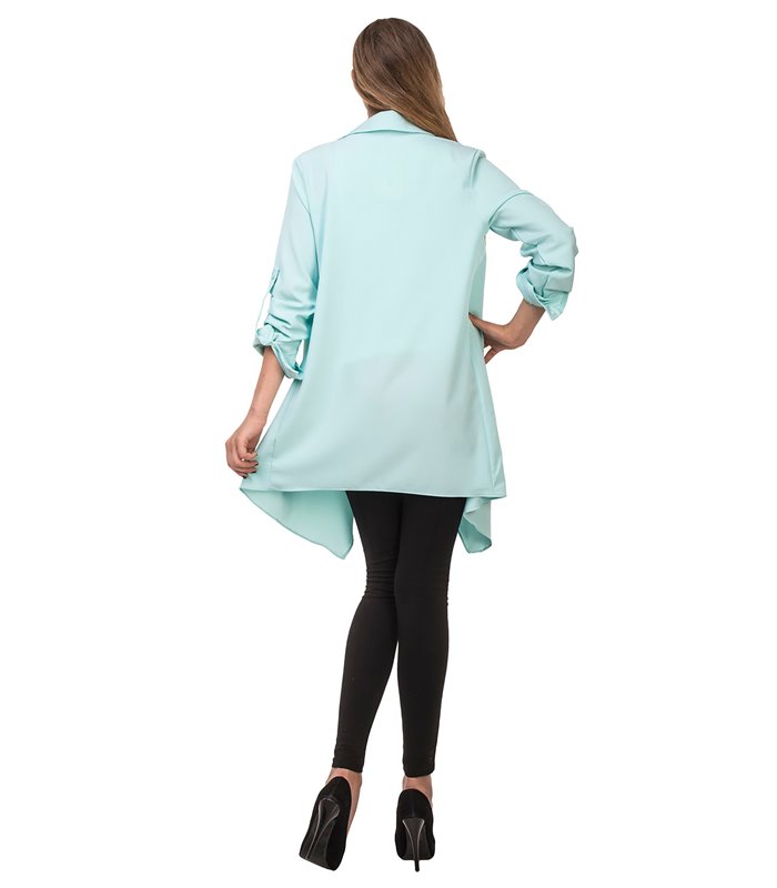 Damen Blazer mit Wasserfallkragen D-42