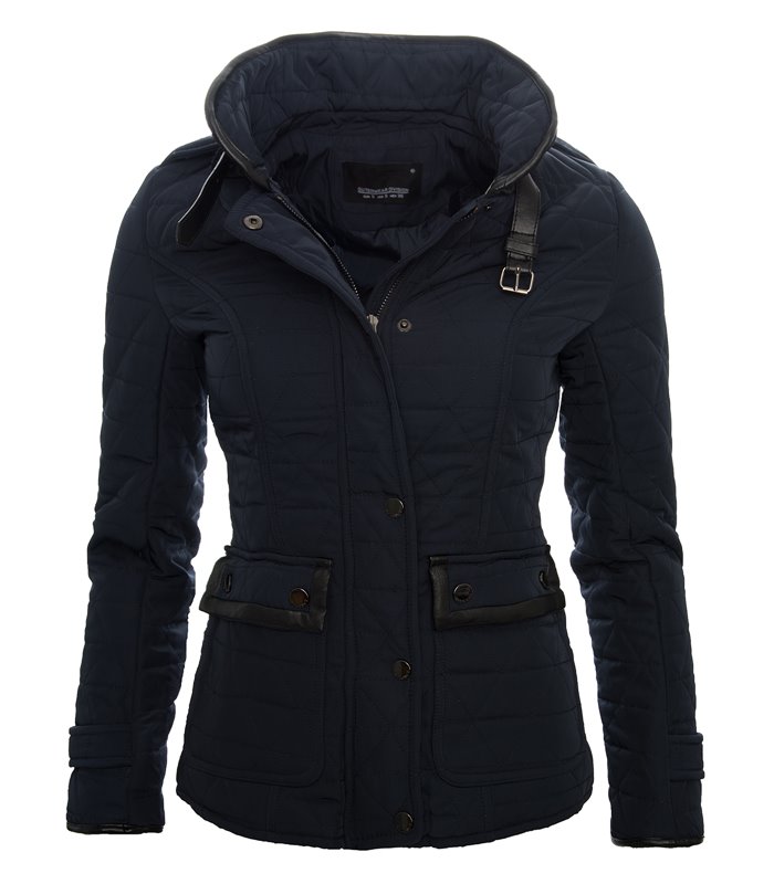 Damen Stepp Jacke Übergangsjacke Leicht Trenchcoat Stehkragen Herbst