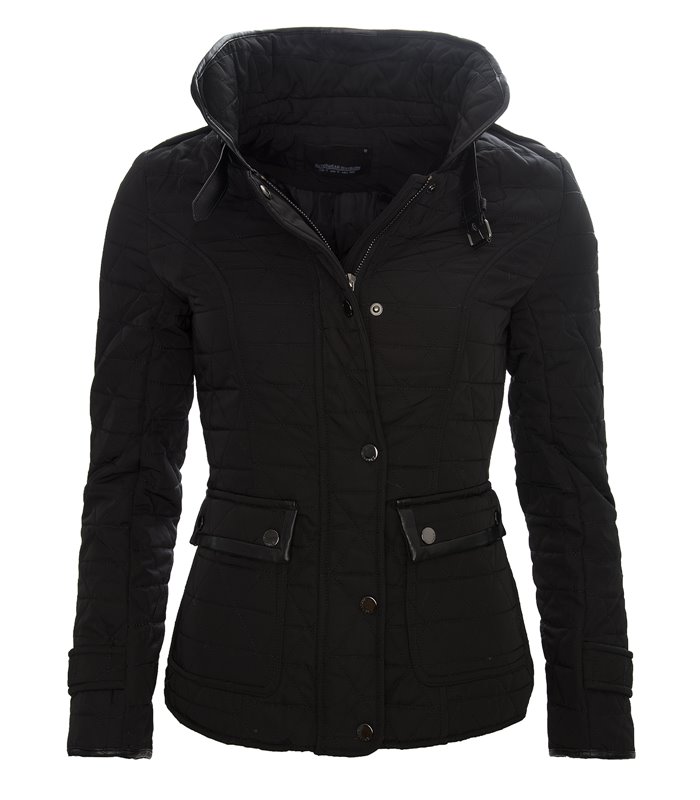 Damen Stepp Jacke Übergangsjacke Leicht Trenchcoat Stehkragen Herbst