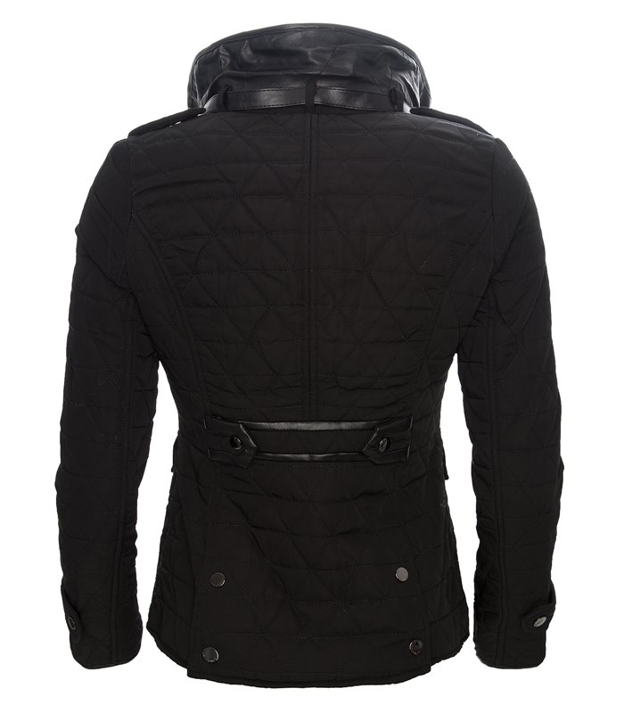 Damen Stepp Jacke Übergangsjacke Leicht Trenchcoat Stehkragen Herbst