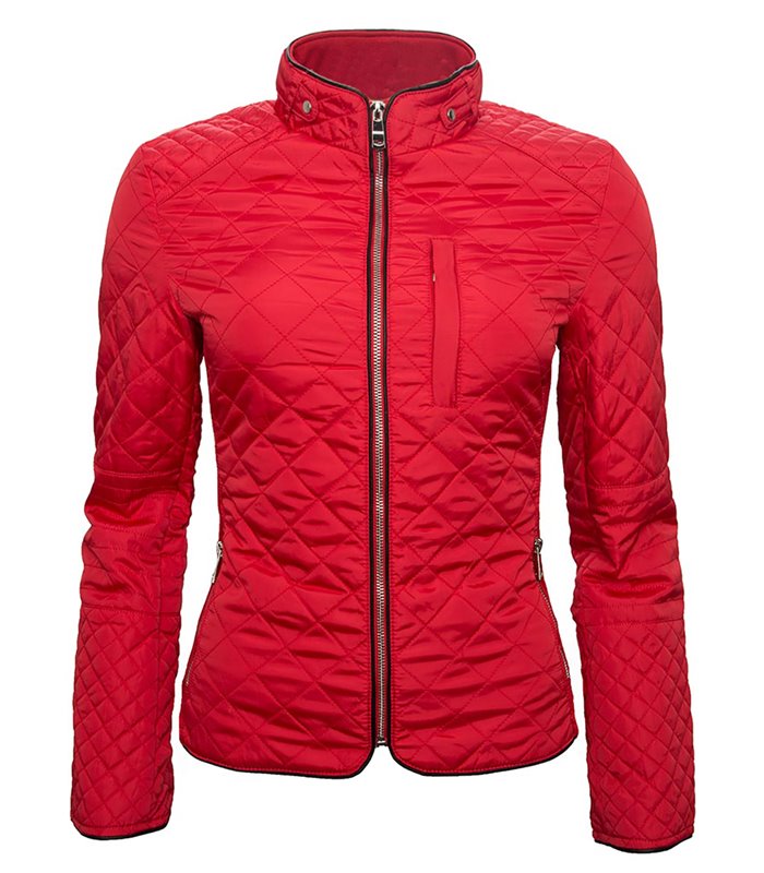 Damen Stepp Jacke Übergangsjacke gesteppte Jacke Kurzjacke Schwarz Rot Beige