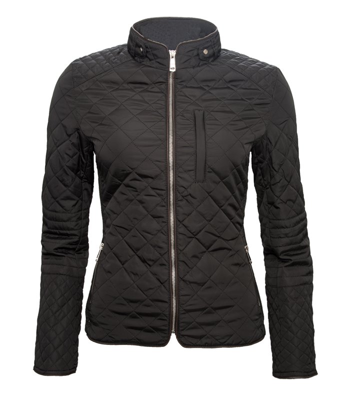 Damen Stepp Jacke Übergangsjacke gesteppte Jacke Kurzjacke Schwarz Rot Beige
