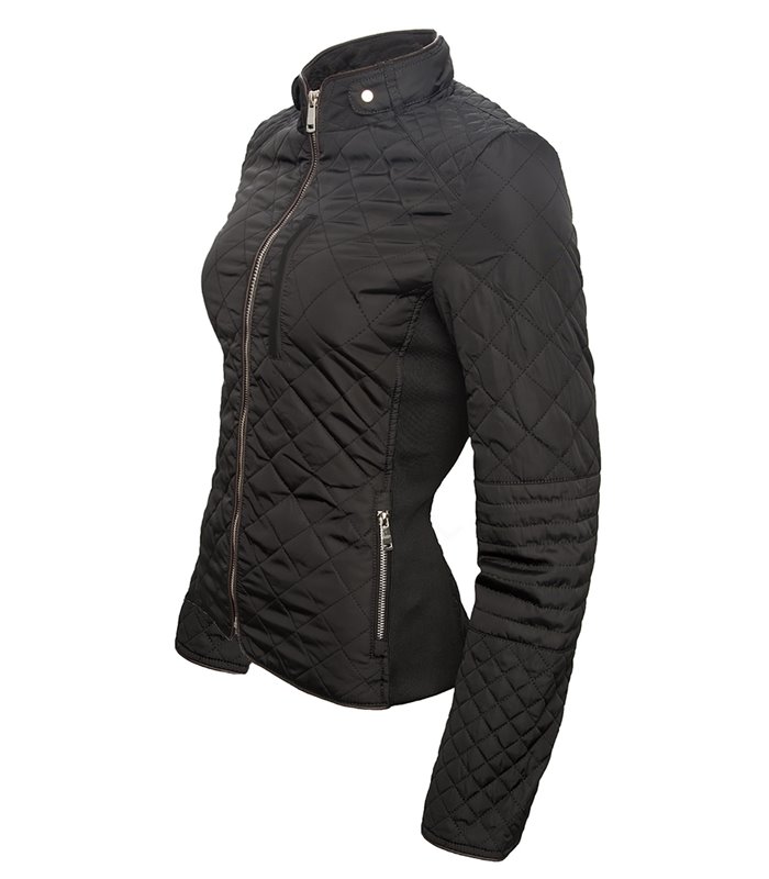 Damen Stepp Jacke Übergangsjacke gesteppte Jacke Kurzjacke Schwarz Rot Beige