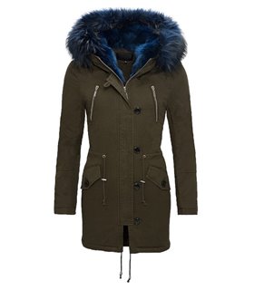 Designer Winter Mantel Parka Winter Jacke Fell Kapuze Kunstpelz Parka  