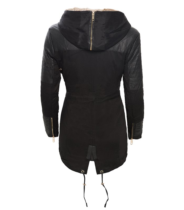 Warme Damen Winter Parka Jacke langer Mantel Winterjacke Fell Kragen