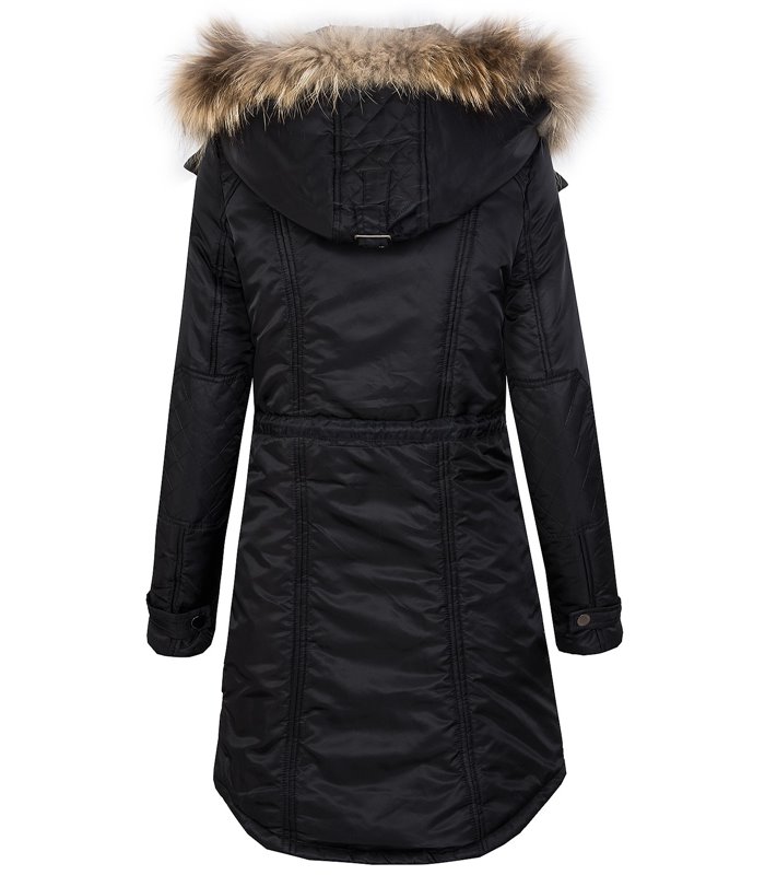 Damen Winter Jacke Mantel Outdoor Teddyfell Warm Wetterfest Kapuze mit Pelz