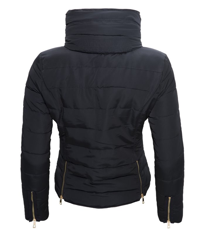 Designer Damen Jacke Winter Jacke Stepp Jacke warm gefüttert Fellkragen