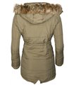 Damen Winterjacke mit Kapuze Kunstfellkragen EK-2699 