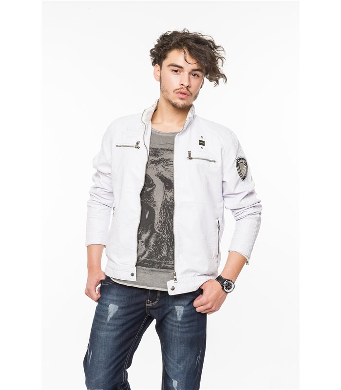Herren Bikerjacke aus Kunstleder Übergangsjacke Herrenjacke Lederjacke