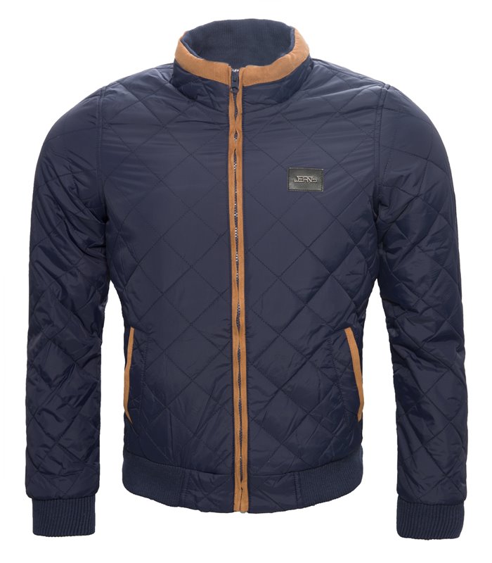 Herren Stepp Jacke Winterjacke Herrenjacke Stehkragen Schwarz Blau