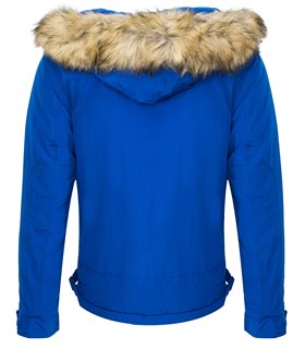 Herren Winterjacke Parka mit Kunstfellkragen H-131