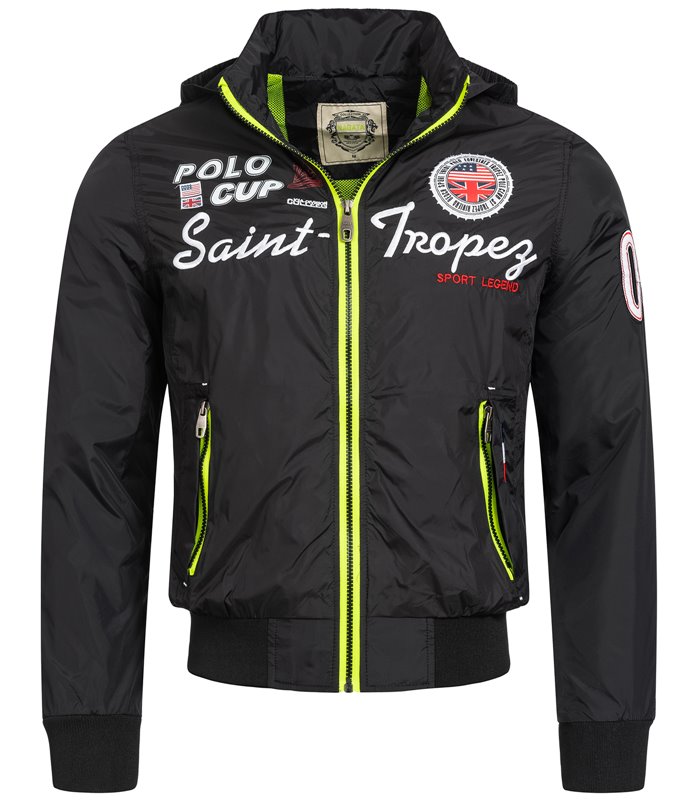 Herren Windjacke Übergangs Jacke Windbreaker mit Kapuze Regenjacke