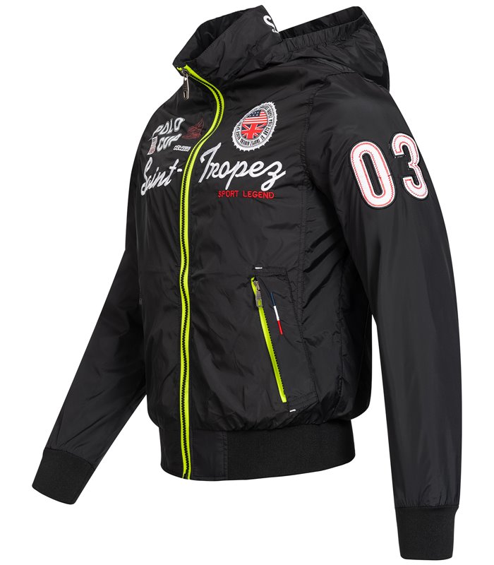 Herren Windjacke Übergangs Jacke Windbreaker mit Kapuze Regenjacke