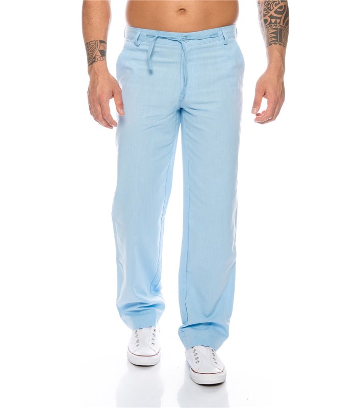 Herren Leinen Optik Hose Sommer Stoffhose Sommerhose 