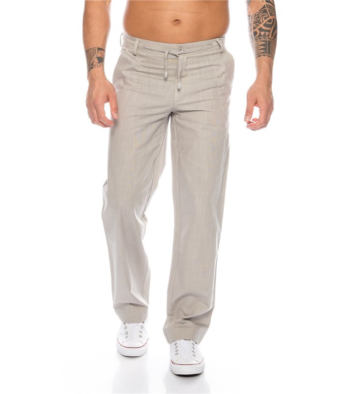 Herren Leinen Optik Hose Sommer Stoffhose Sommerhose 