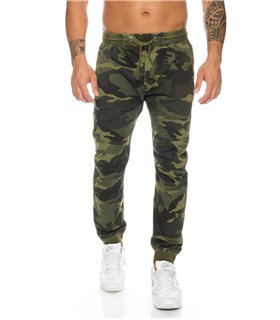 Herren Cargo Hose Armyhose Camouflage Jogghose Gummizug 