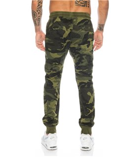 Herren Cargo Hose Armyhose Camouflage Jogghose Gummizug 