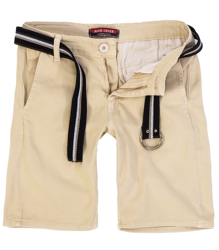 Rock Creek Herren Chino Shorts mit Gürtel RC-2133