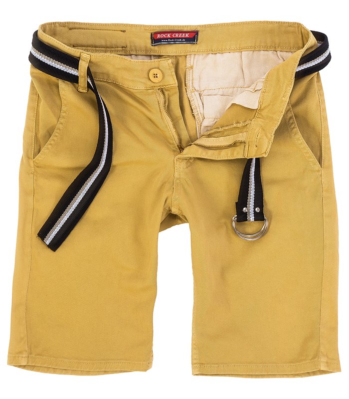 Rock Creek Herren Chino Shorts mit Gürtel RC-2133