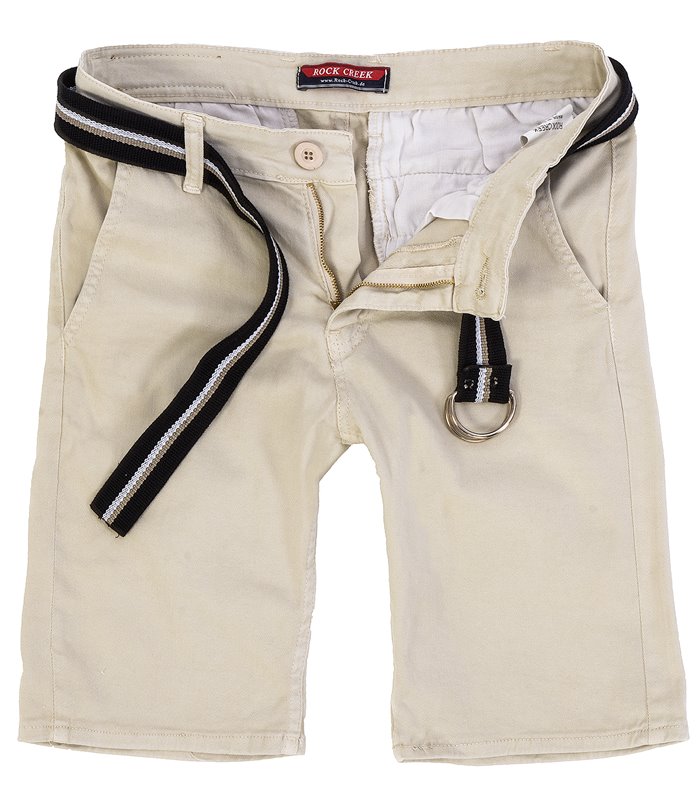 Rock Creek Herren Chino Shorts mit Gürtel RC-2133