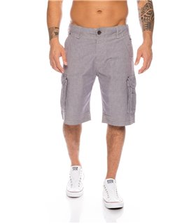 Herren Cargoshorts mit Karomuster Regular Fit H-074