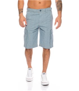 Herren Cargoshorts mit Karomuster Regular Fit H-074