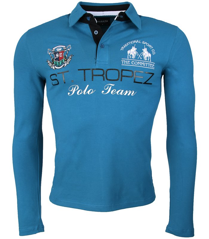 Herren V-Neck Poloshirt Longsleeve AT-260