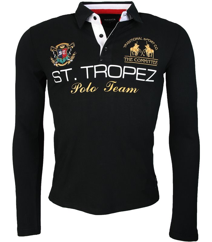 Herren V-Neck Poloshirt Longsleeve AT-260