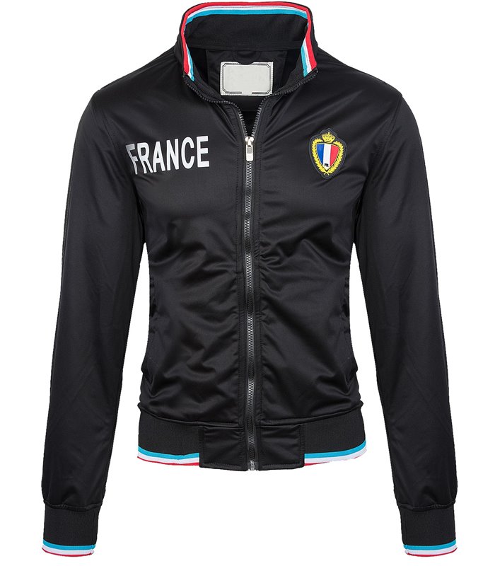 Herren Jacke Sportjacke Trainingsjacke mit Logo Streetwear Herrenjacke