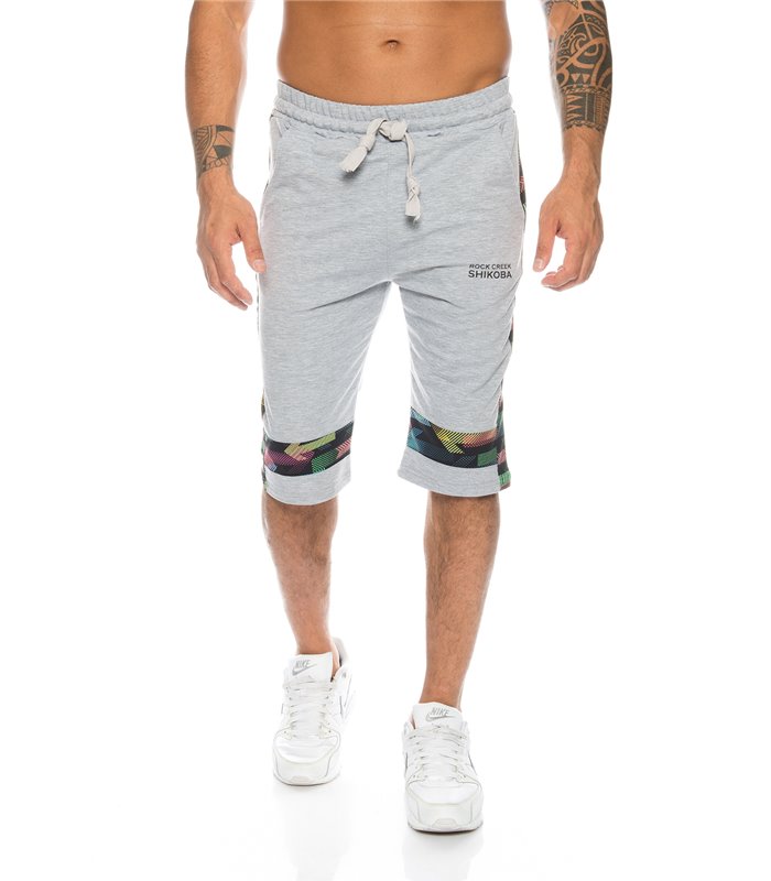 SHIKOBA Herren Shorts Bermuda Hose Fitness Trainingsshorts kurz 