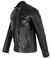 Rock Creek Herren Lederjacke Schwarz H-183