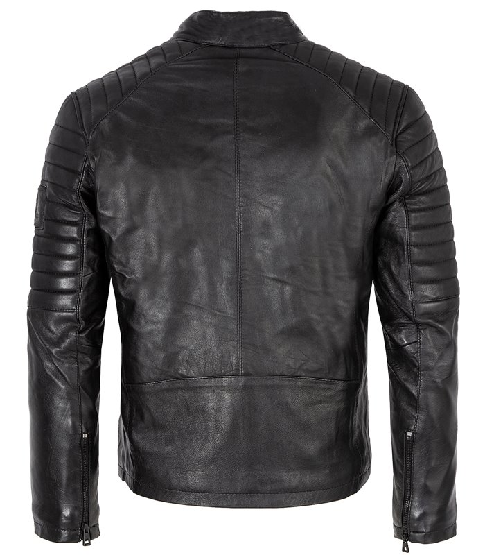 Rock Creek Herren Lederjacke Schwarz H-183