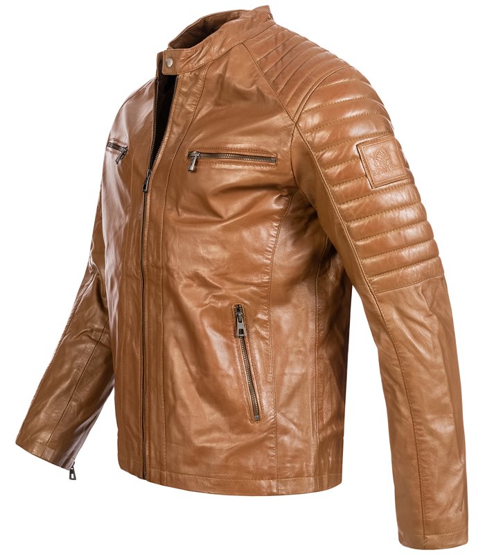 Rock Creek Herren Lederjacke Schwarz H-183