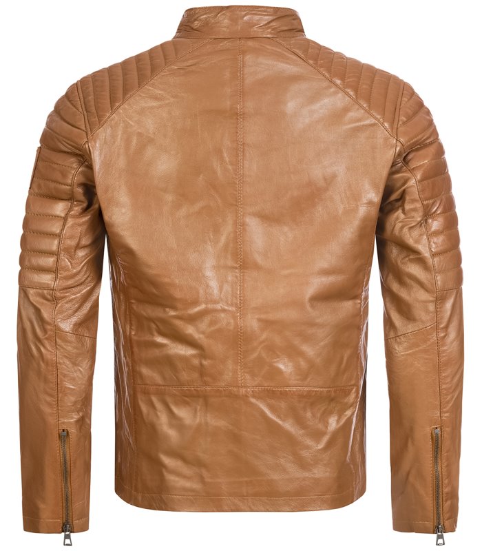 Rock Creek Herren Lederjacke Schwarz H-183