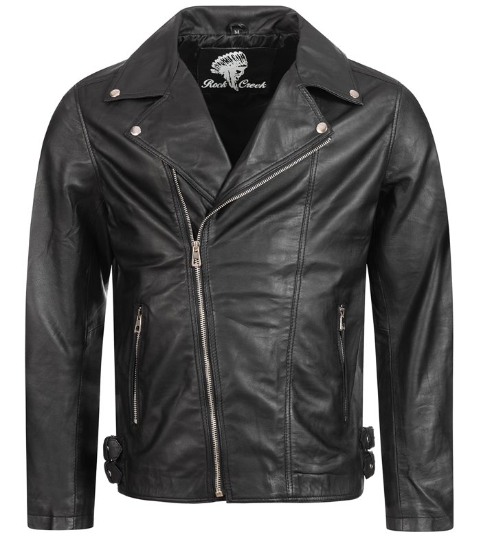 Rock Creek Herren Lederjacke Biker-Style H-182