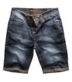 Rock Creek Herren Jeansshorts Slim Fit Dunkelblau RC-2216