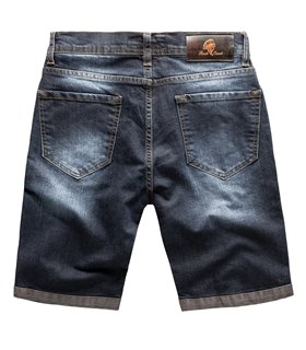 Rock Creek Herren Jeansshorts Slim Fit Dunkelblau RC-2216